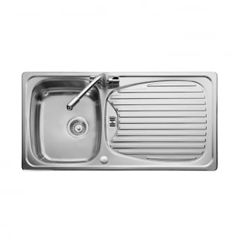 Leisure Euroline 1.0 Bowl Stainless Steel Kitchen Sink with Waste Kit 950mm L x 508mm W - Polished