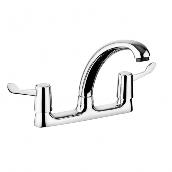 Leisure Aquadeck Dual Lever Kitchen Sink Mixer Tap - Chrome | Product Image