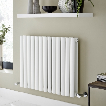 Prestige Aspen Double Designer Horizontal Radiator 600mm H x 780mm W - White