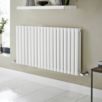 Prestige Aspen Double Designer Horizontal Radiator 600mm H x 1140mm W - White