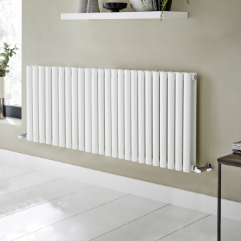 Prestige Aspen Double Designer Horizontal Radiator 600mm H x 1440mm W - White