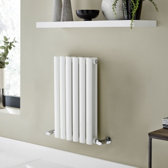 Prestige Aspen Double Designer Horizontal Radiator 600mm H x 360mm W - White