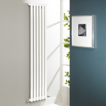 Prestige Aspen Single Designer Vertical Radiator 1600mm H x 420mm W - White