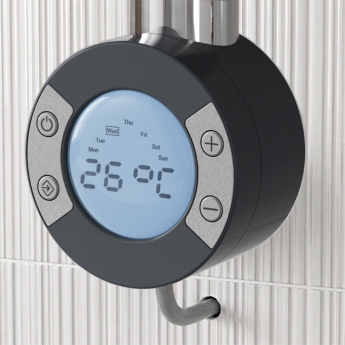 MaxHeat Bolt Anthracite Thermostatic Dual Fuel Ladder Towel Rail (inc Element & Valve Set) | Product Image