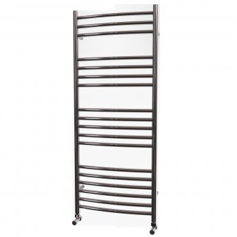 MaxHeat Camborne Curved Heated Towel Rail 1200mm H x 500mm W Stainless Steel