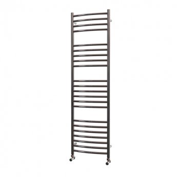 MaxHeat Camborne Curved Towel Rail 1400mm High x 400mm Wide Polished Stainless Steel