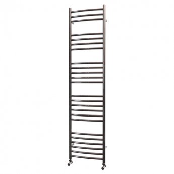 MaxHeat Camborne Curved Towel Rail 1600mm High x 400mm Wide Polished Stainless Steel