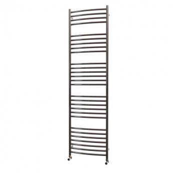 MaxHeat Camborne Curved Towel Rail 1800mm High x 500mm Wide Polished Stainless Steel