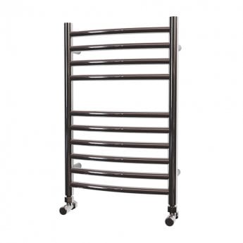 MaxHeat Camborne Curved Towel Rail 600mm High x 400mm Wide Polished Stainless Steel