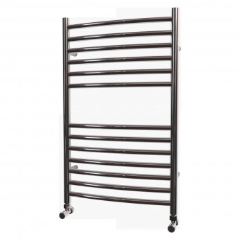 MaxHeat Camborne Curved Heated Towel Rail 800mm H x 500mm W Stainless Steel