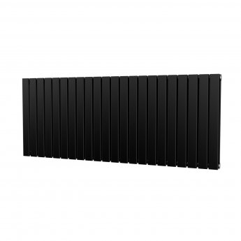 MaxHeat Deshima Double Horizontal Radiator 600mm High x 1496mm Wide Black