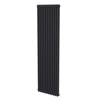 MaxHeat Evesham Black 2-Column Vertical Radiator 1800mm (H) x 560mm (W) | Product Image