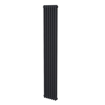 MaxHeat Evesham Black 2-Column Vertical Radiator 1800mm (H) x 335mm (W) | Product Image