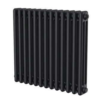 MaxHeat Evesham Black Horizontal Traditional 3-Column Radiator | Product Image