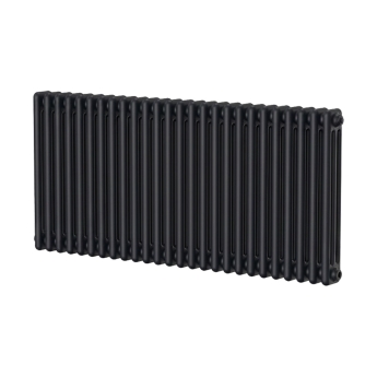 MaxHeat Evesham Black Horizontal Traditional 3-Column Radiator | Product Image
