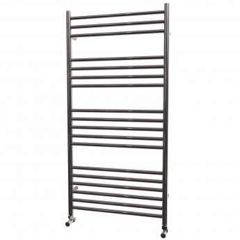 MaxHeat Falmouth Straight Heated Towel Rail 1200mm H x 600mm W Stainless Steel