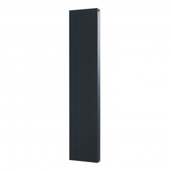 MaxHeat Grooved Double Designer Vertical Radiator 1800mm H x 372mm W - Anthracite