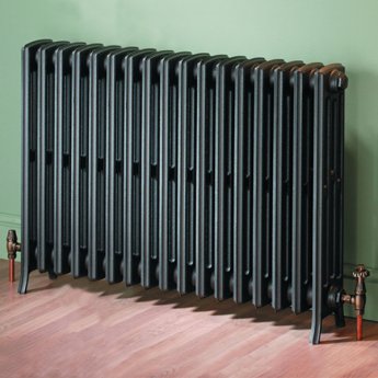 Prestige Heritage 4-Column Cast Iron Radiator 660mm High x 1020mm Wide - 17 Sections Primer Finish