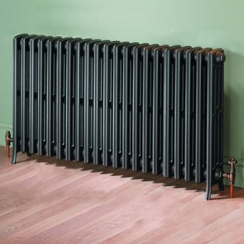 Prestige Heritage 4-Column Cast Iron Radiator 760mm High x 1260mm Wide - 21 Sections Primer Finish