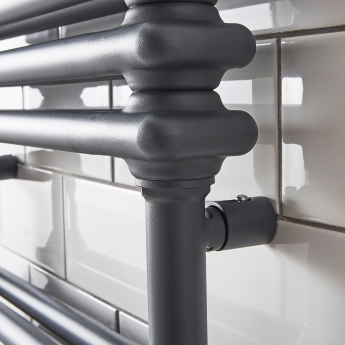 Prestige Kolumn Designer Towel Rail 1140mm H x 500mm W - Anthracite | Product Image