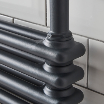 Prestige Kolumn Designer Towel Rail 1140mm H x 500mm W - Anthracite | Product Image