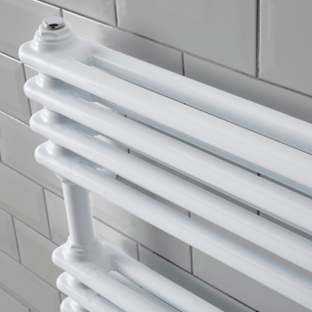 Prestige Kolumn Designer Towel Rail 832mm H x 500mm W - White