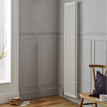 Prestige Tubular 3-Column Radiator 1800mm H x 414mm W 9 Sections - White