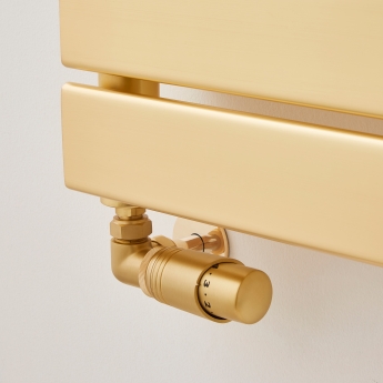 Prestige Malibu Designer Towel Rail 1200mm H x 500mm W - Brushed Brass