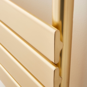 Prestige Malibu Designer Towel Rail 1200mm H x 500mm W - Brushed Brass