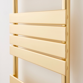 Prestige Malibu Designer Towel Rail 1200mm H x 500mm W - Brushed Brass