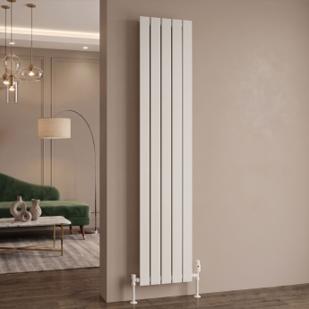 MaxHeat Nitro White Vertical Aluminium Designer Radiator | Product Image