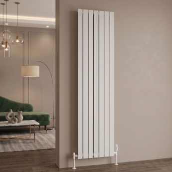 MaxHeat Nitro White Vertical Aluminium Designer Radiator | Product Image