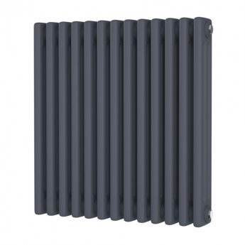 MaxHeat Octavius 3-Column Horizontal Radiator 600mm H x 599mm W - Anthracite