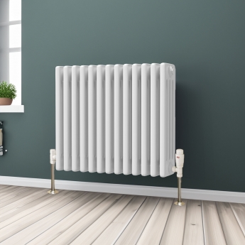 MaxHeat Octavius White Horizontal Column Radiator