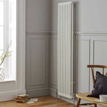 MaxHeat Octavius 3-Column Vertical Radiator 1800mm H x 376mm W - White