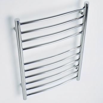 MaxHeat Orlando Curved Heated Towel Rail 720mm H x 500mm W Stainless Steel