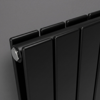 MaxHeat Pulse Black Vertical Designer Radiator | Product Image