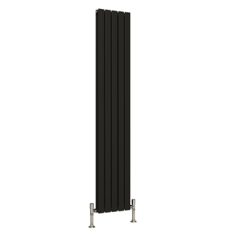 MaxHeat Pulse Black Double Vertical Designer Radiator 1800mm (H) x 350mm (W) | Product Image