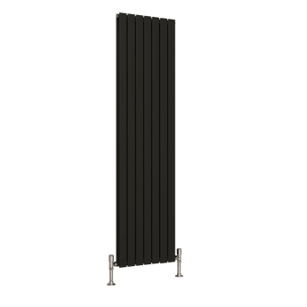 MaxHeat Pulse Black Vertical Designer Radiator | Product Image