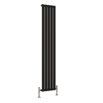 MaxHeat Pulse Black Single Vertical Designer Radiator 1800mm (H) x 350mm (W) | Product Image