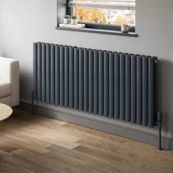 Rapidfix Radiator MaxHeat Rapid Double Designer Radiator | Anthracite Grey | 600mm x 1440mm