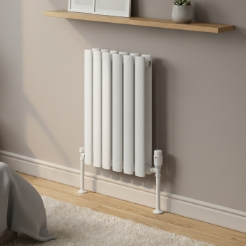 MaxHeat Rapid White Double Horizontal Designer Radiator 600mm (H) x 360mm (W) | Product Image