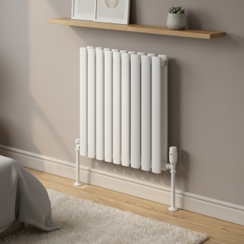 MaxHeat Rapid White Double Horizontal Designer Radiator 600mm (H) x 540mm (W) | Product Image