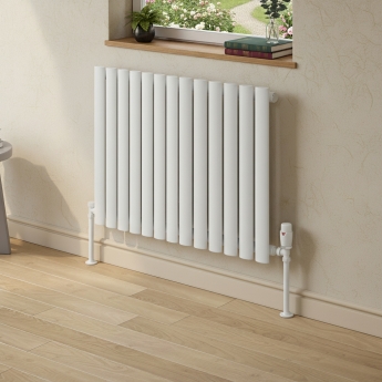MaxHeat Rapid White Single Horizontal Designer Radiator 600mm (H) x 780mm (W) | Product Image