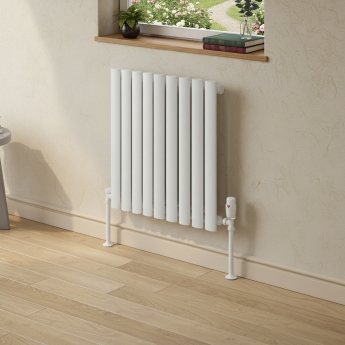 MaxHeat Rapid White Single Horizontal Designer Radiator 600mm (H) x 540mm (W) | Product Image