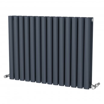 MaxHeat Saltash Double Designer Horizontal Radiator 600mm H x 812mm W Anthracite