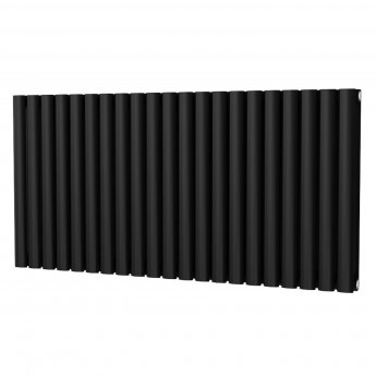 MaxHeat Saltash Double Horizontal Radiator 600mm High x 1218mm Wide Black