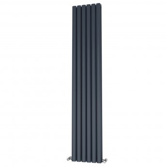 MaxHeat Saltash Double Designer Vertical Radiator 1600mm H x 348mm W Anthracite