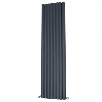 MaxHeat Saltash Double Designer Vertical Radiator 1800mm H x 464mm W Anthracite