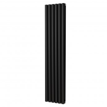 MaxHeat Saltash Double Vertical Radiator 1600mm High x 348mm Wide Black